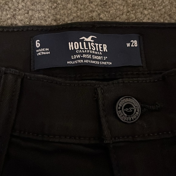 low rise black jean shorts - Picture 3 of 3